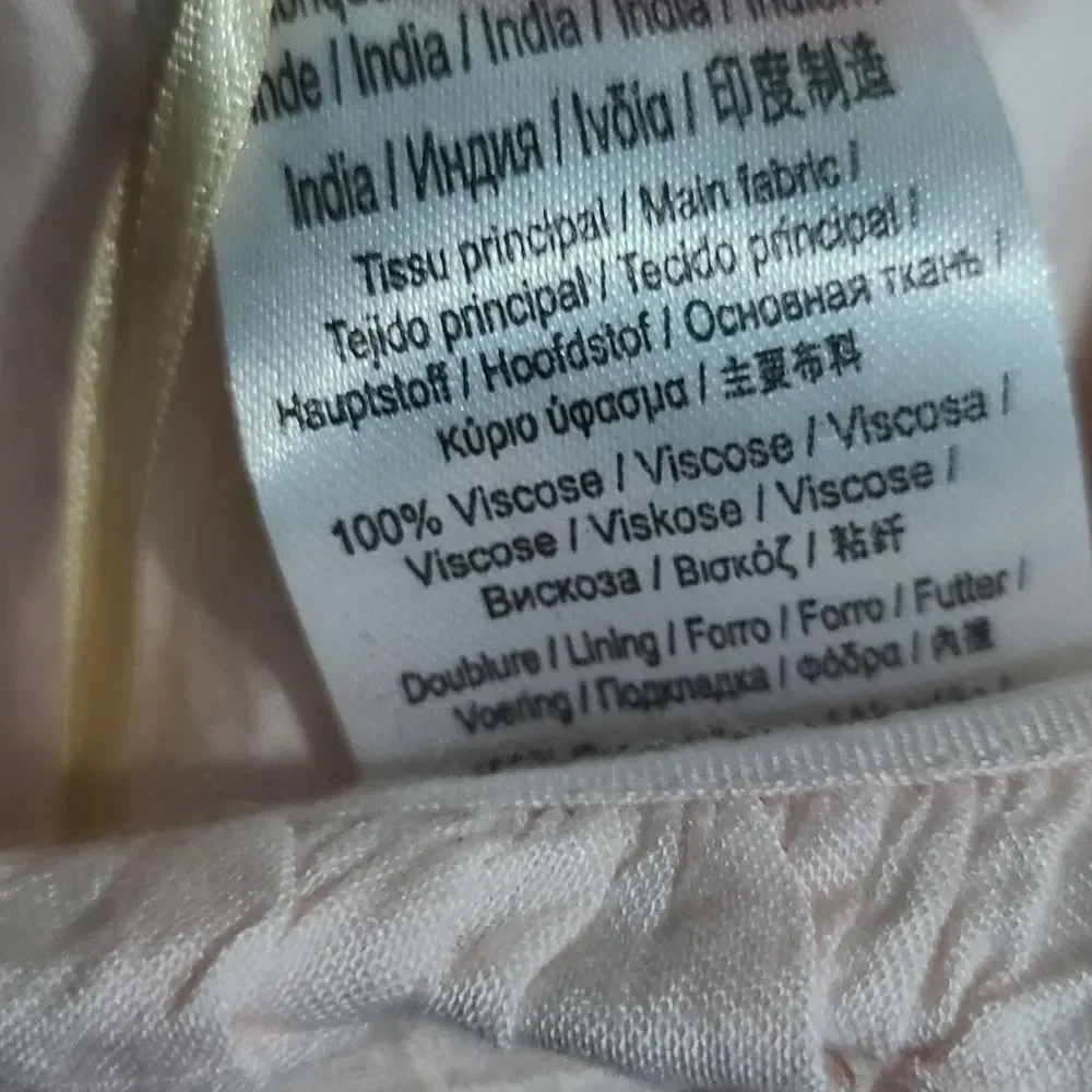 Paul & Joe Sister Pink Fiorella Sleeveless Ruffle Lace Front Dress Damaged - Picture 8 of 9